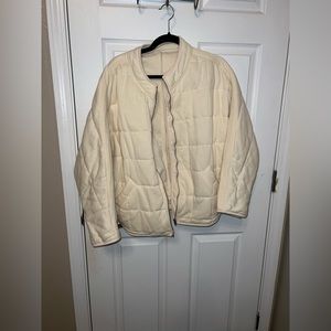 Oversized cream jacket